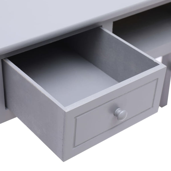 vidaXL Desk Grey 110x45x76 cm Wood