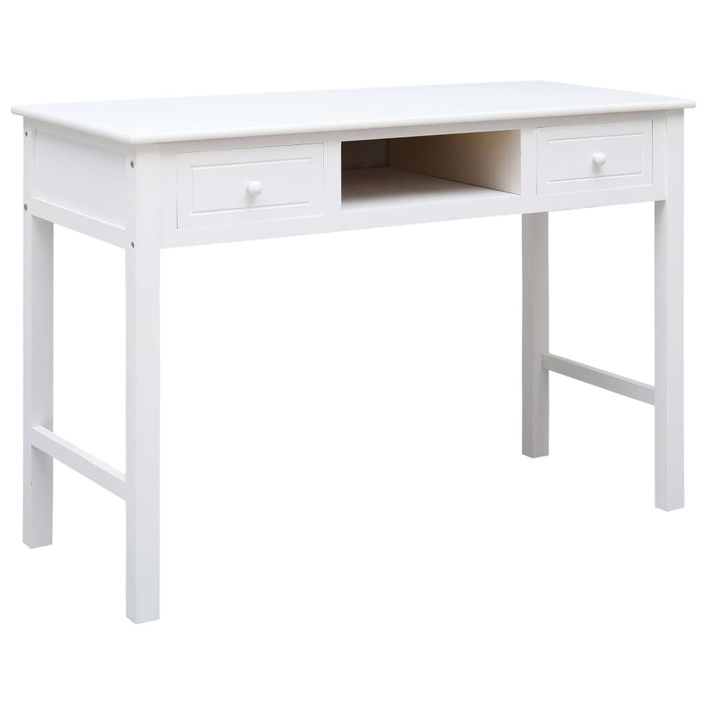 vidaXL Desk White 110x45x76 cm Wood