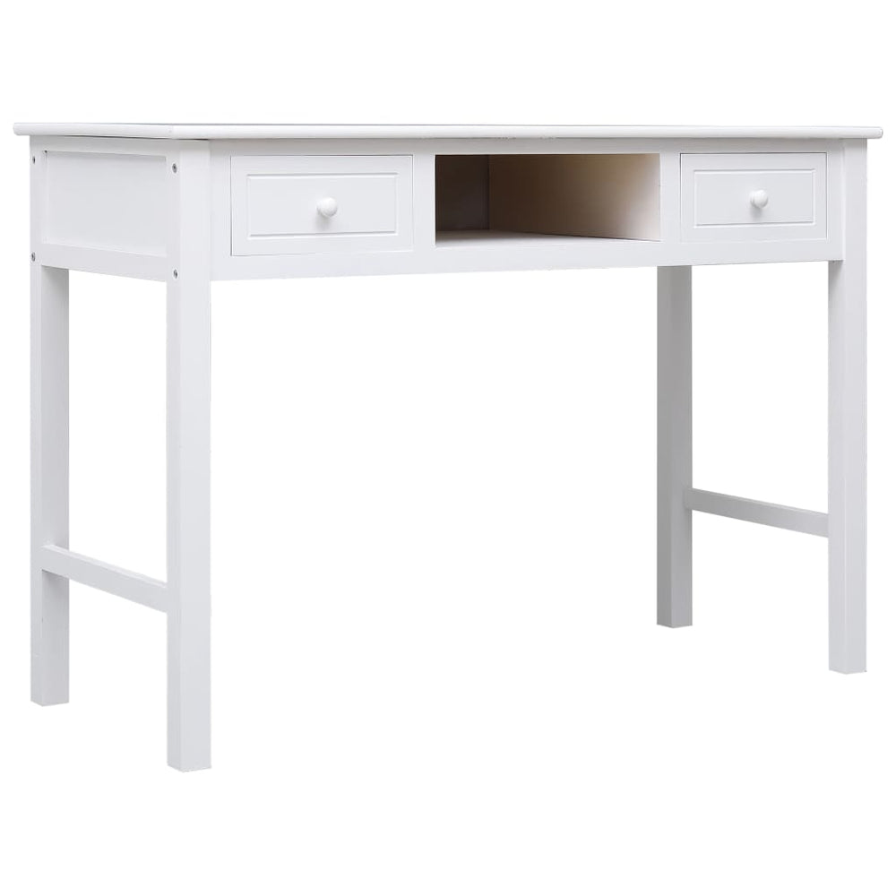 vidaXL Desk White 110x45x76 cm Wood
