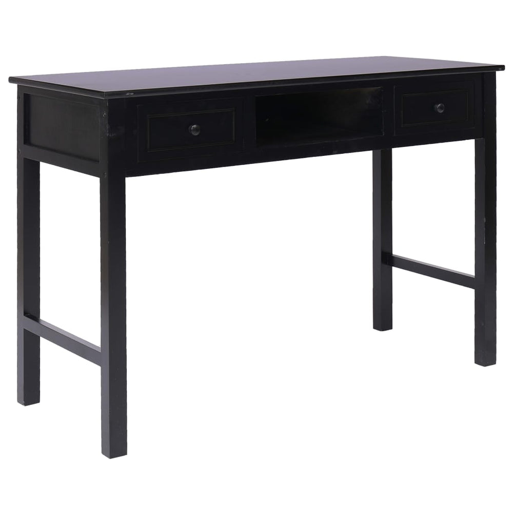 vidaXL Desk Black 110x45x76 cm Wood