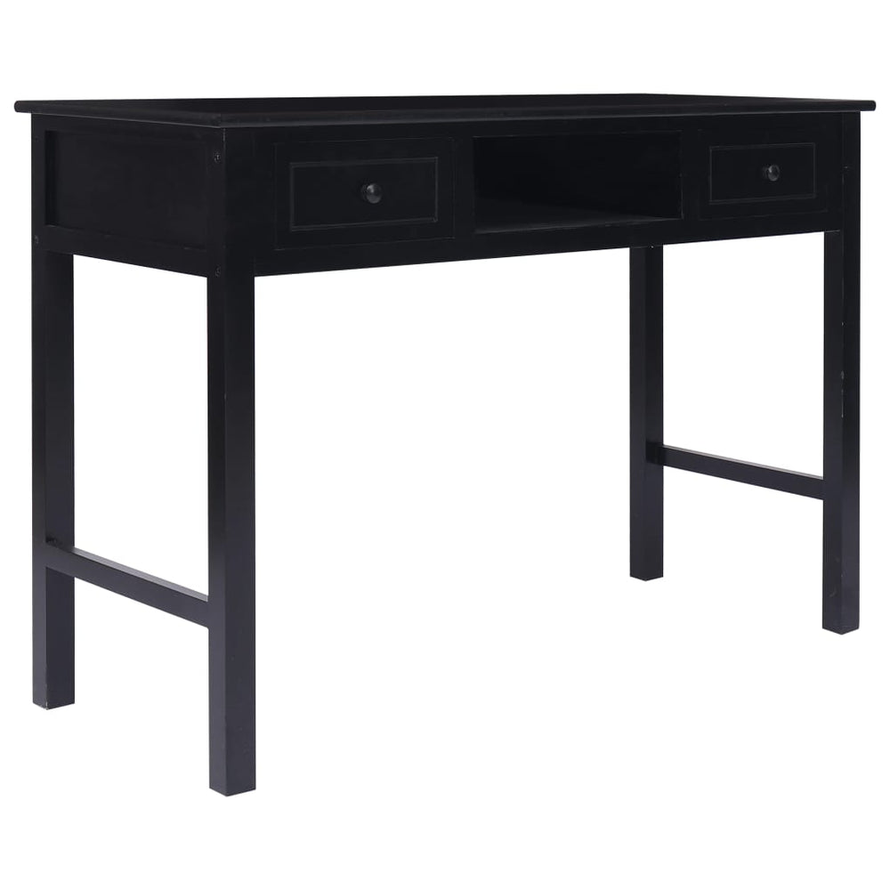 vidaXL Desk Black 110x45x76 cm Wood