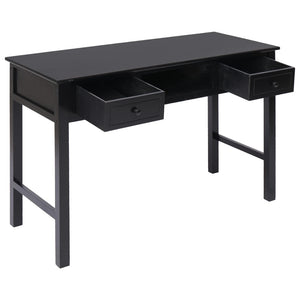 vidaXL Desk Black 110x45x76 cm Wood