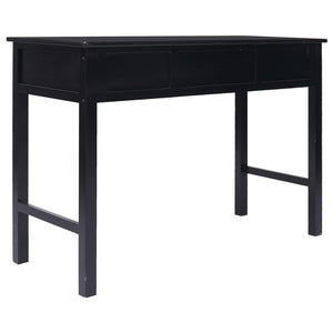 vidaXL Desk Black 110x45x76 cm Wood