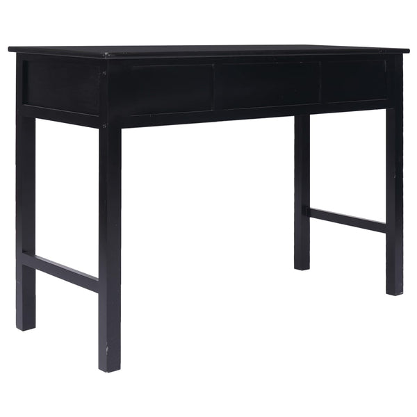 vidaXL Desk Black 110x45x76 cm Wood