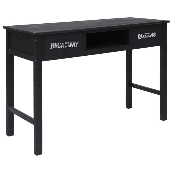 vidaXL Console Table Black 110 x 45 x 76 cm Wood