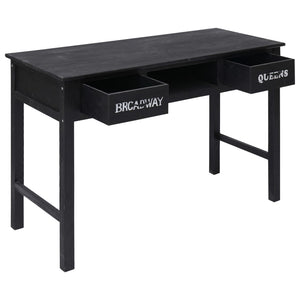 vidaXL Console Table Black 110 x 45 x 76 cm Wood