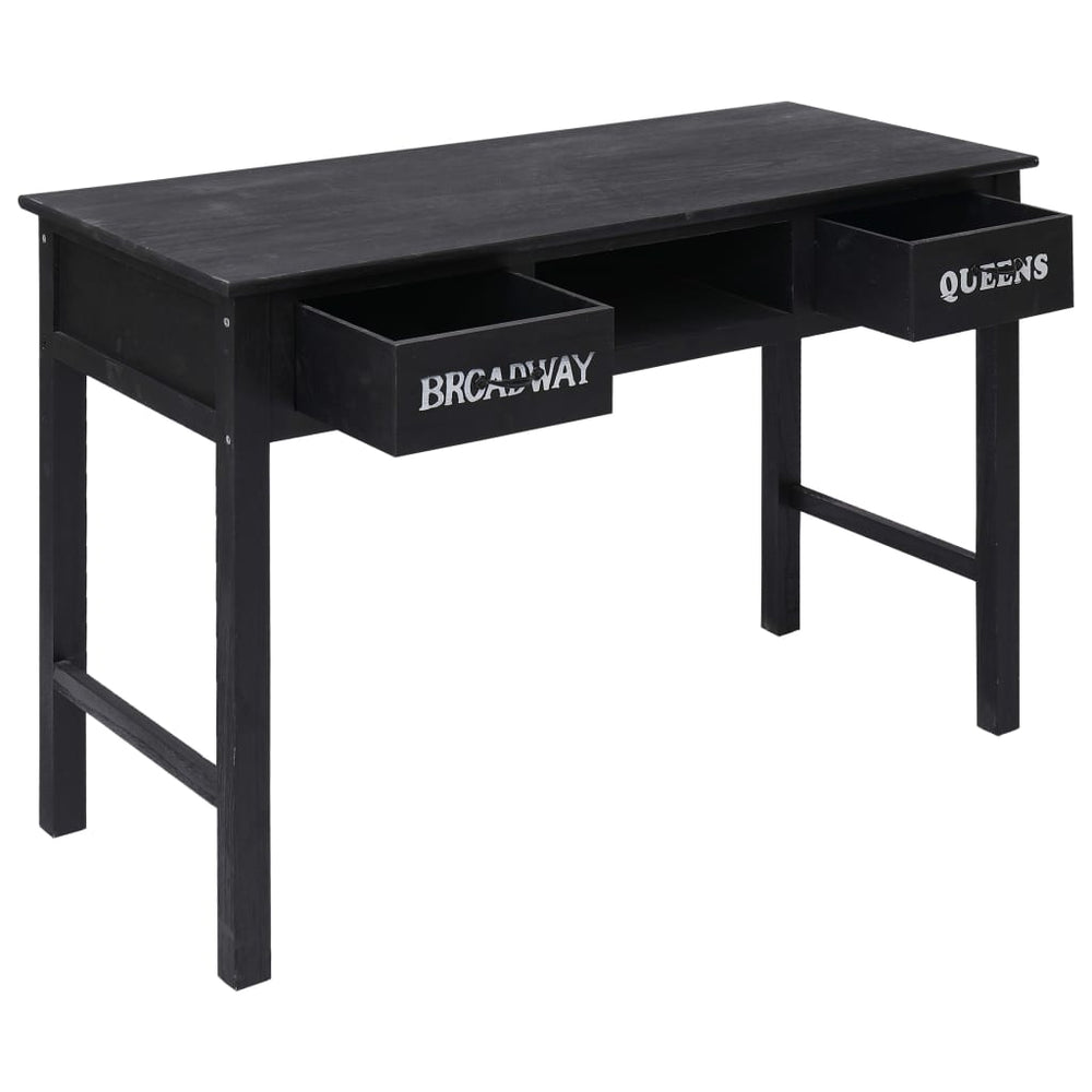 vidaXL Console Table Black 110 x 45 x 76 cm Wood