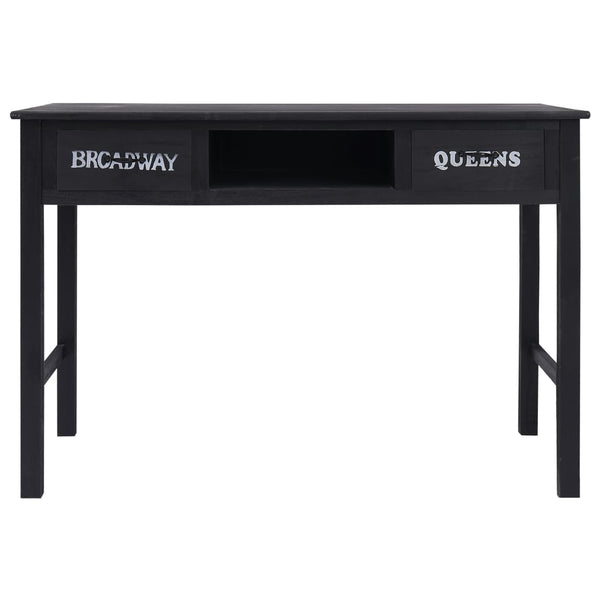 vidaXL Console Table Black 110 x 45 x 76 cm Wood