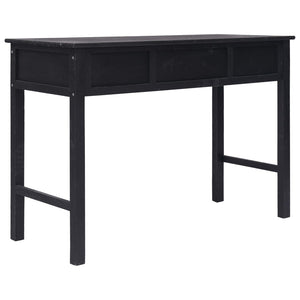 vidaXL Console Table Black 110 x 45 x 76 cm Wood