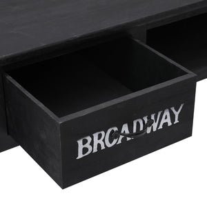 vidaXL Console Table Black 110 x 45 x 76 cm Wood