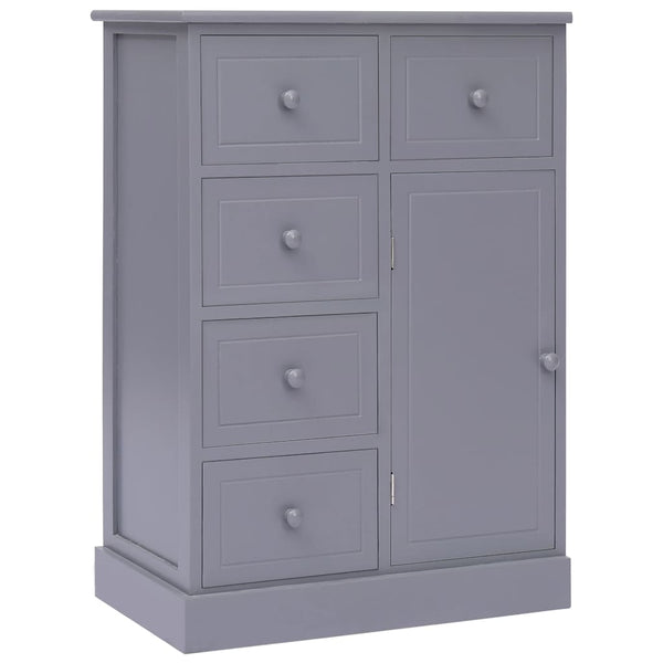vidaXL Sideboard with 10 Drawers Grey 113x30x79 cm Wood