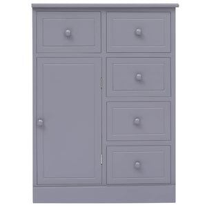vidaXL Sideboard with 10 Drawers Grey 113x30x79 cm Wood