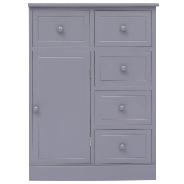 vidaXL Sideboard with 10 Drawers Grey 113x30x79 cm Wood