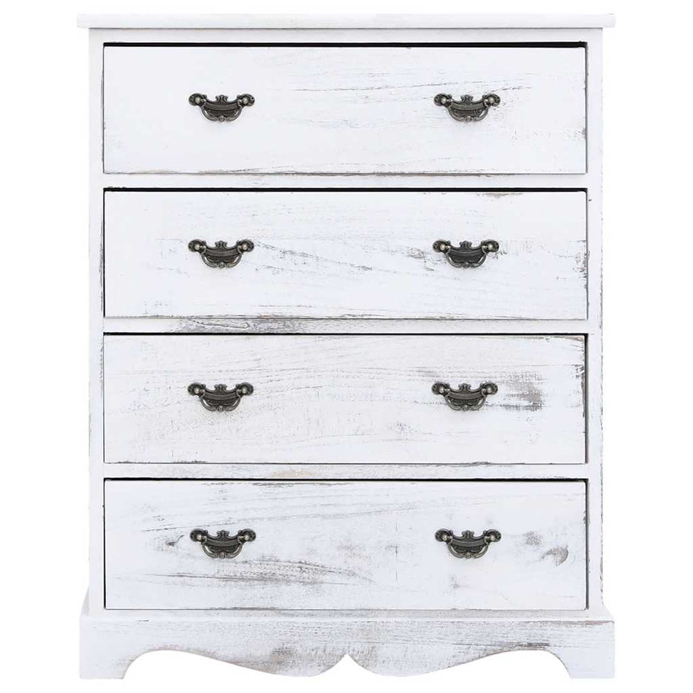 vidaXL Drawer Cabinet White 60x30x75 cm Wood