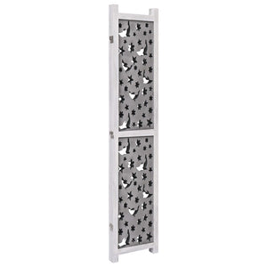 vidaXL 3-Panel Room Divider Grey 105 x 165 cm Solid Wood