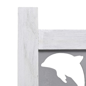 vidaXL 3-Panel Room Divider Grey 105 x 165 cm Solid Wood