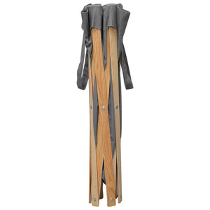 vidaXL Foldable Laundry Hamper Grey Wood and Fabric