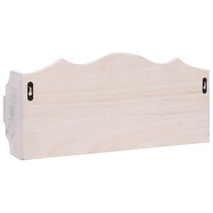 vidaXL Wall-Mounted Coat Rack White 50x10x23 cm Wood