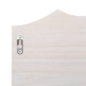 vidaXL Wall-Mounted Coat Rack White 50x10x23 cm Wood