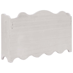 vidaXL Wall Coat Rack White 50 x 10 x 30 cm Wood