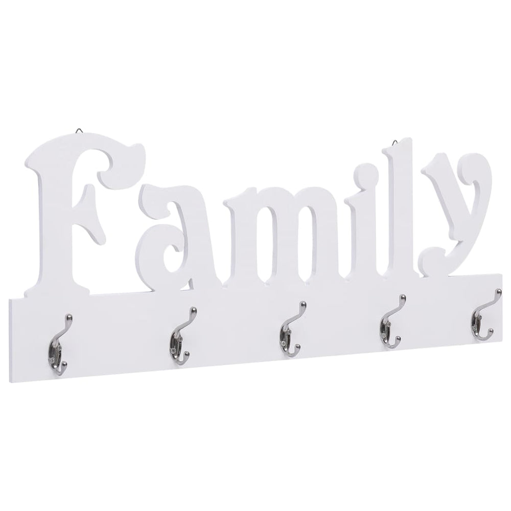 vidaXL Wall Coat Rack FAMILY 74 x 29.5 cm