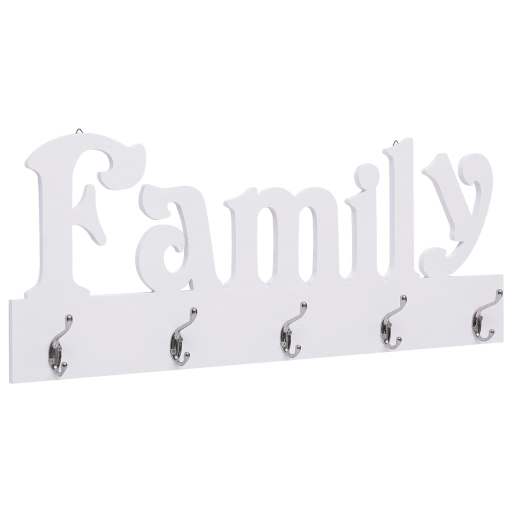 vidaXL Wall Coat Rack FAMILY 74 x 29.5 cm