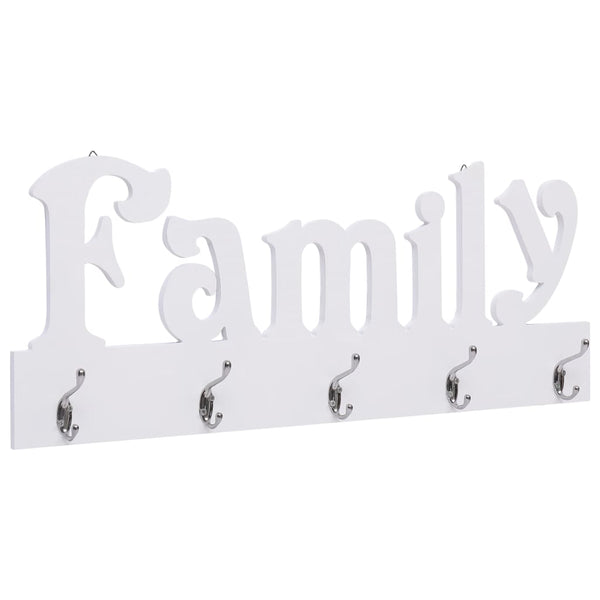 vidaXL Wall Coat Rack FAMILY 74 x 29.5 cm