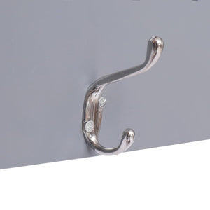 vidaXL Wall Coat Rack FAMILY Grey 74 x 29.5 cm