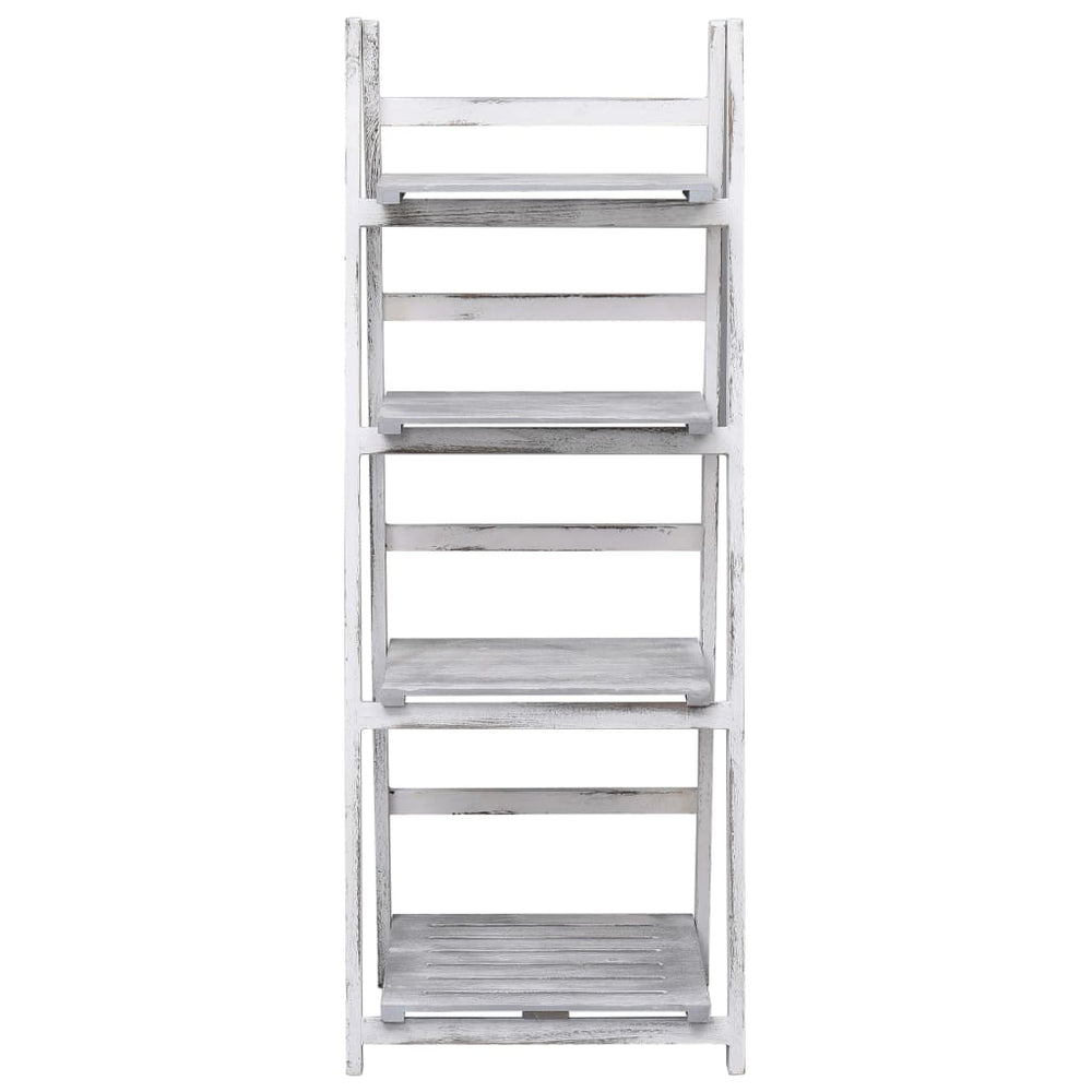 vidaXL 4-Tier Flower Stand Grey 43x33x113 cm Wood
