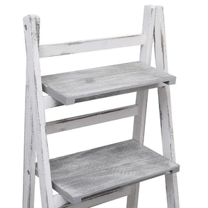 vidaXL 4-Tier Flower Stand Grey 43x33x113 cm Wood