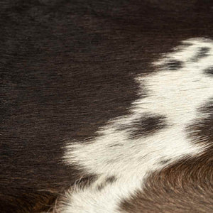 vidaXL Rug Genuine Cowhide Black 150x170 cm