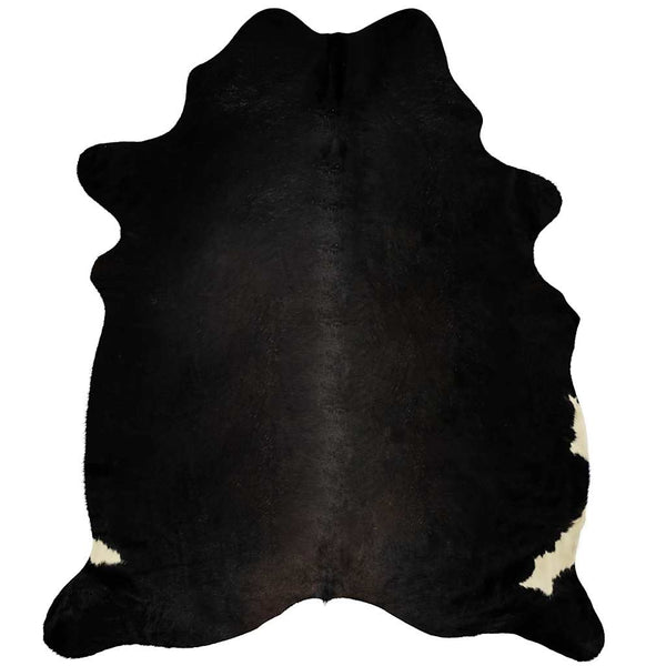 vidaXL Real Cowhide Rug Black 150x170 cm