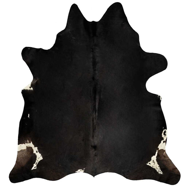 vidaXL Real Cowhide Rug Black 150x170 cm