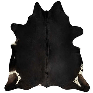 vidaXL Rug Genuine Cowhide Black 150x170 cm