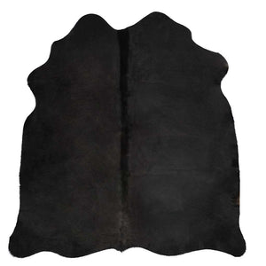 vidaXL Real Cowhide Rug Black 150x170 cm