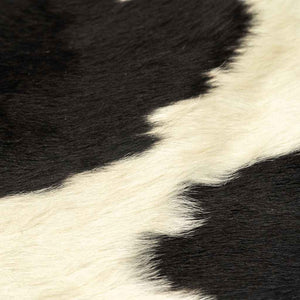 vidaXL Rug Genuine Cowhide Black and White 150x170 cm