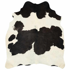 vidaXL Rug Genuine Cowhide Black and White 150x170 cm