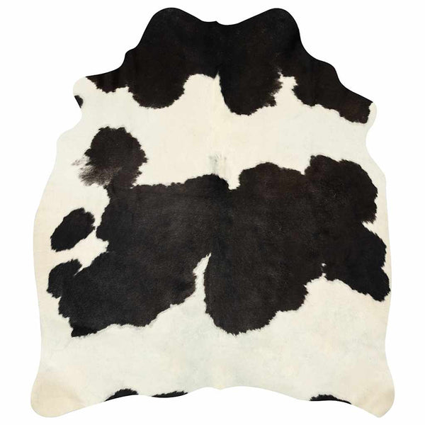 vidaXL Rug Genuine Cowhide Black and White 150x170 cm