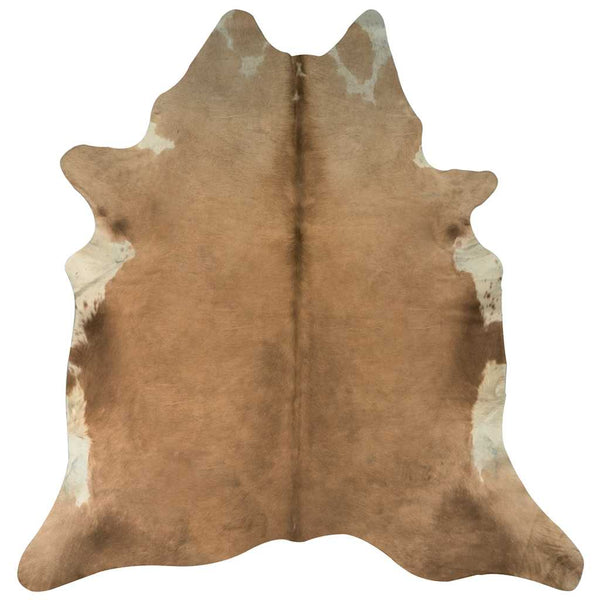vidaXL Rug Genuine Cowhide Brown and White 150x170 cm