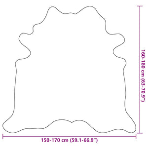 vidaXL Rug Genuine Cowhide Brown and White 150x170 cm