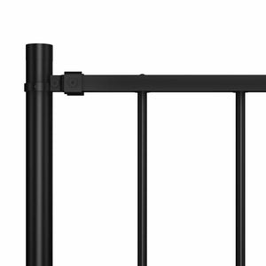 vidaXL Fence Panel Woerden with Posts Steel 1.7 x 0.75 m Black