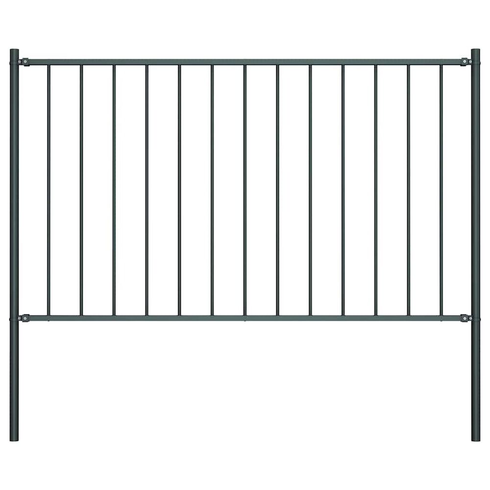 vidaXL Woerden Fence Panel with Post Steel 1.7 x 0.75 m Anthracite