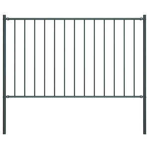 vidaXL Woerden Fence Panel with Post Steel 1.7 x 0.75 m Anthracite