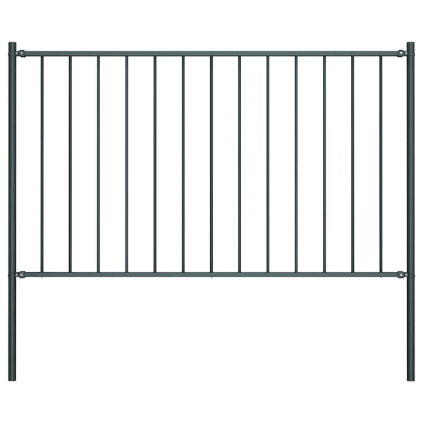 vidaXL Woerden Fence Panel with Post Steel 1.7 x 0.75 m Anthracite