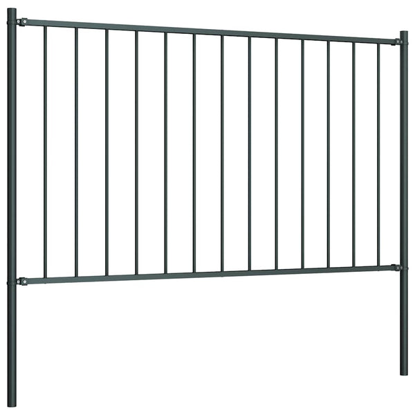 vidaXL Woerden Fence Panel with Post Steel 1.7 x 0.75 m Anthracite