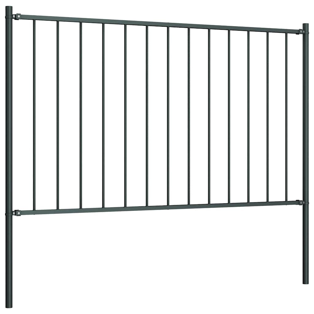 vidaXL Fence Panel Woerden with Post Steel 1.7 x 1 m Anthracite