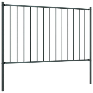vidaXL Woerden Fence Panel with Posts Steel 1.7 x 1.25 m Anthracite