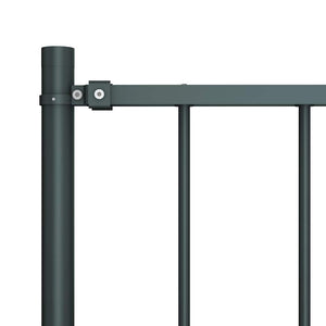 vidaXL Woerden Fence Panel with Posts Steel 1.7 x 1.25 m Anthracite
