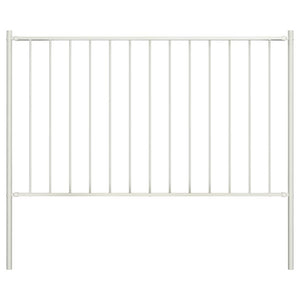 vidaXL Fence Panel Woerden with Posts Steel 1.7 x 0.75 m White