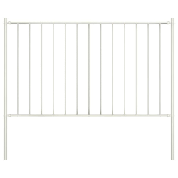 vidaXL Fence Panel Woerden with Posts Steel 1.7 x 0.75 m White